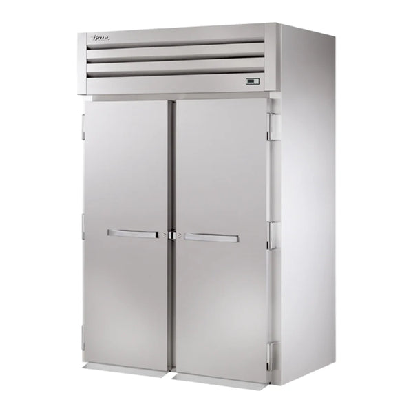 True STR2RRI89-2S Spec Series 68" Stainless Steel 2 Section Solid Door Roll-In Refrigerator