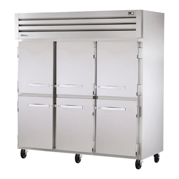 True STR3R-6HS-HC 77 3/4" Three Section Reach In Refrigerator