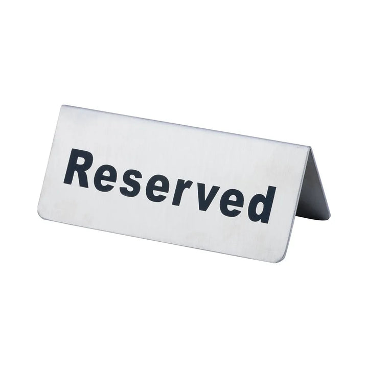 CAC China STRV-52 Sign Table Tent SS "Reserved" Case of 12 Pcs