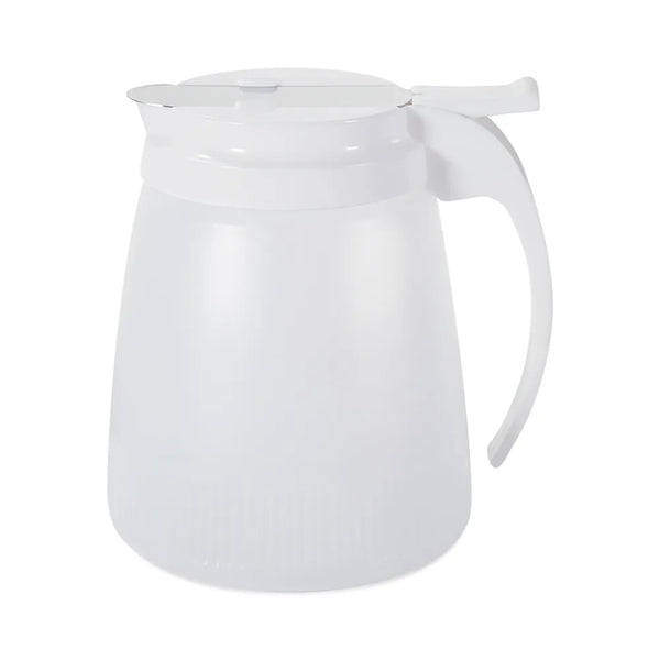 CAC China SYDP-32 Plastic Syrup Dispenser with White Cap, 32 Oz
