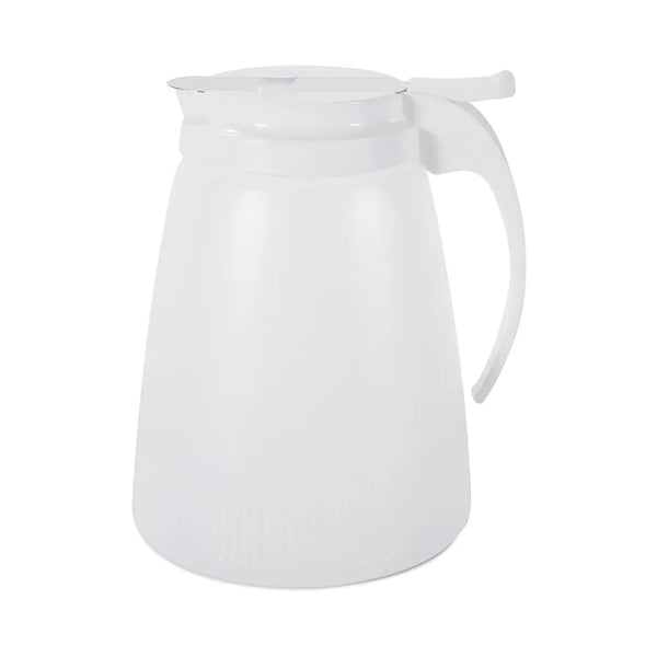 CAC China SYDP-48 Plastic Syrup Dispenser with White Cap, 48 Oz