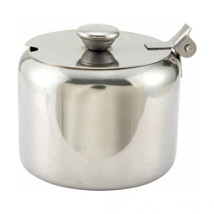 Winco T-710 Sugar Bowl w/Cover, 10oz, Stainless Steel