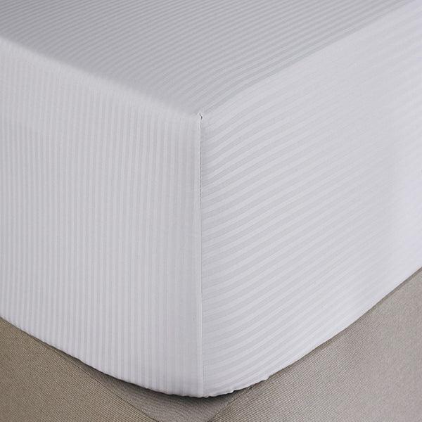 T250 Satin Stripe Fitted Sheet 78 x 80 x 15 - King 4