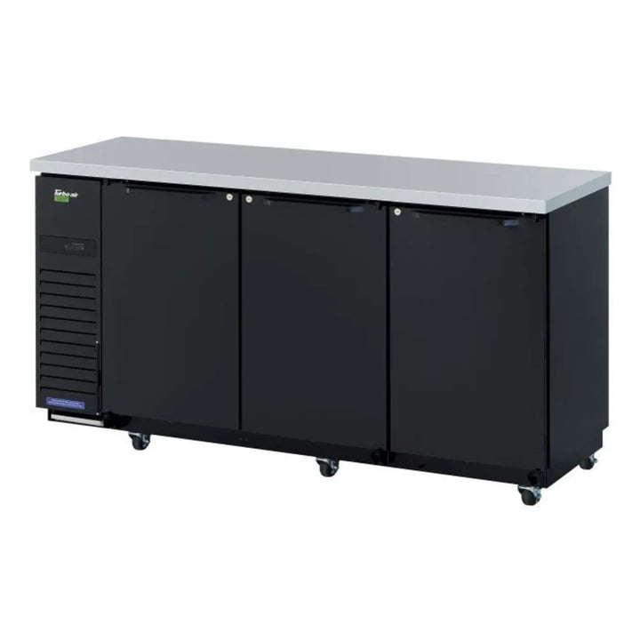 Turbo Air TBB-24-72SBD-N6 73-1/8" 3 Section Super Deluxe Narrow Back Bar Cooler, 20.62 cu. Ft., 115/60/1