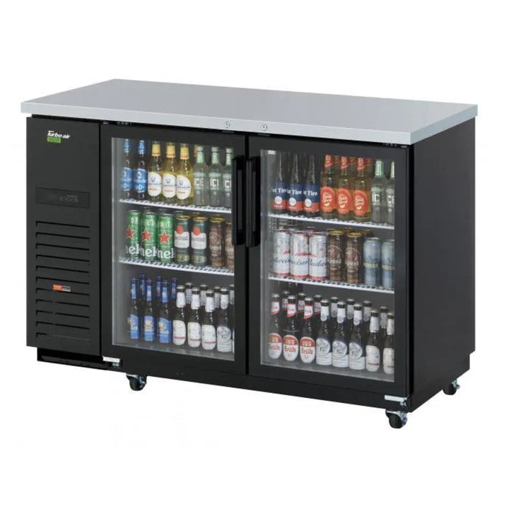 Turbo Air TBB-2SGD-N 58-3/4" 2 Section Super Deluxe Back Bar Cooler, 19 cu. Ft., 115/60/1