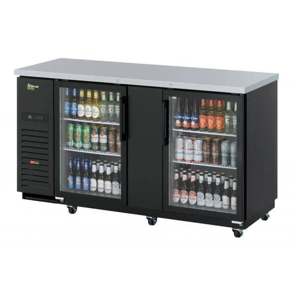 Turbo Air TBB-3SGD-N 69" 2 Section Super Deluxe Back Bar Cooler, 23 cu. Ft., 115/60/1