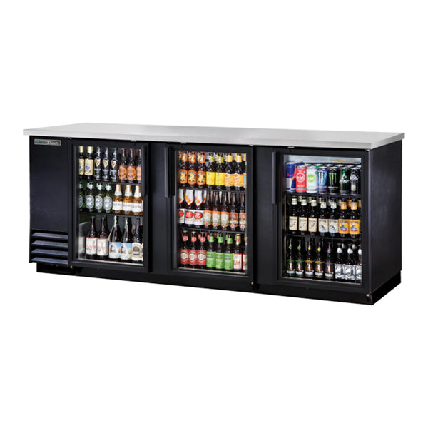 True TBB-4G-HC-LD Three Section Back Bar Cooler 90-3/8"W