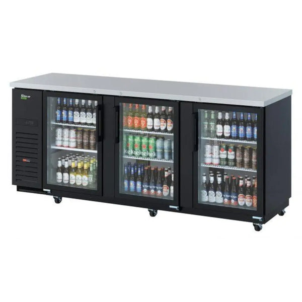 Turbo Air TBB-4SGD-N 90-3/8" 3 Section Super Deluxe Back Bar Cooler, 36.47 cu. Ft., 115/60/1