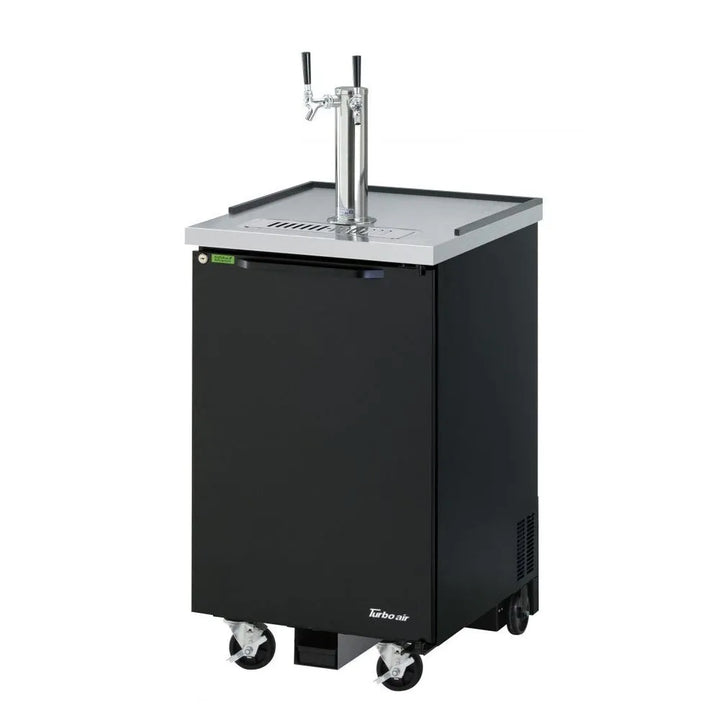 Turbo Air TBD-1SBD-N6 23-5/8" 1 Keg Cap. Super Deluxe Beer Dispenser, 115/60/1 - Black Vinyl Ext.