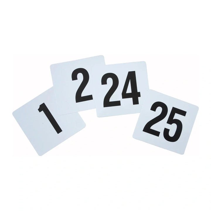 Winco TBN-25 Table Numbers, 1-25, 4" x 3-3/4", Plastic