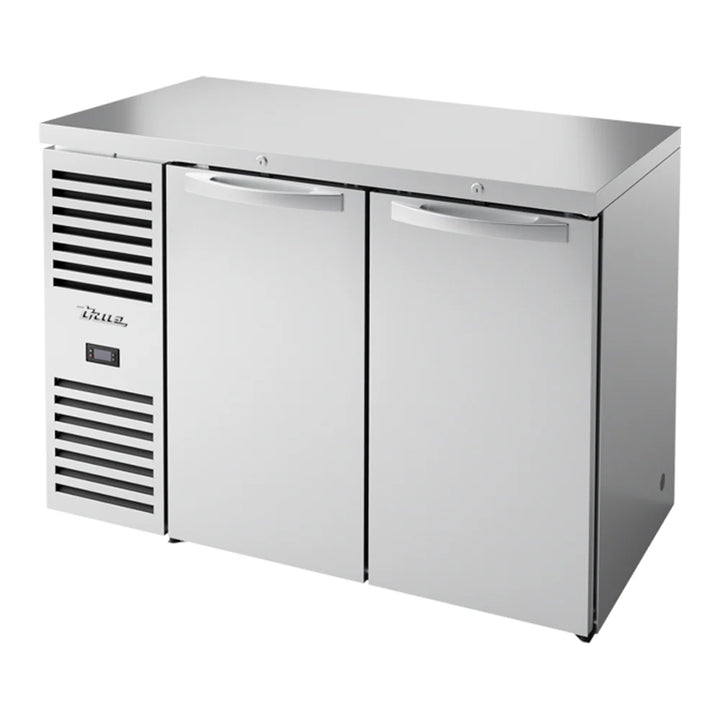 True TBR48-RISZ1-L-S-SS-1 48" Stainless Steel Solid Door Narrow Back Bar Refrigerator