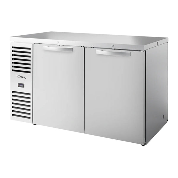 True TBR60-PTSZ1-L-S-SS-SS-1 60" Stainless Steel Solid Door Pass-Through Back Bar Refrigerator