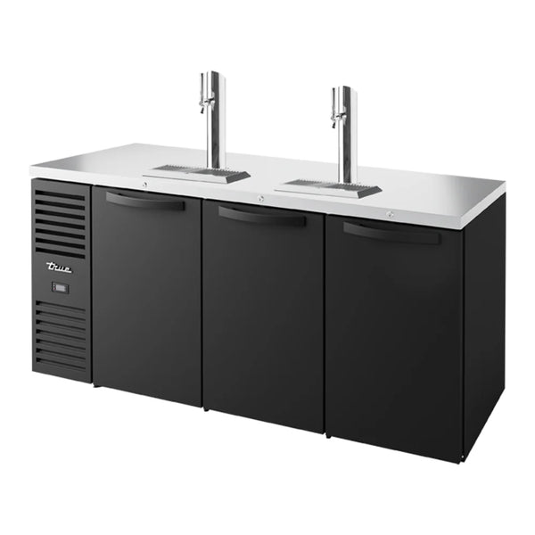 True TDR72-RISZ1-L-B-SSS-1 72" 2 Single Tap Kegerator Beer Dispenser 1/2 Keg Capacity