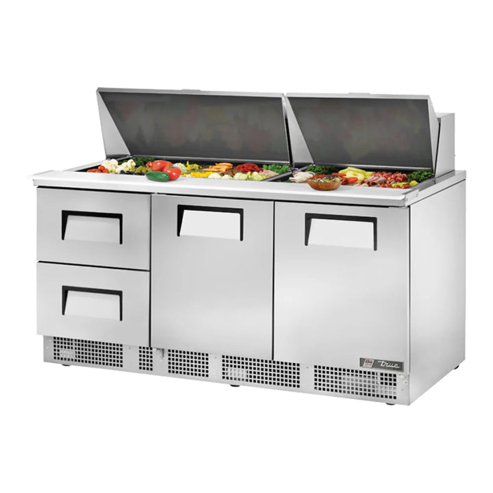 True TFP-72-30M-D-2_RH Three Section Sandwich / Salad Unit