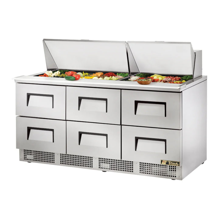 True TFP-72-30M-D-6 Three Section Sandwich / Salad Unit