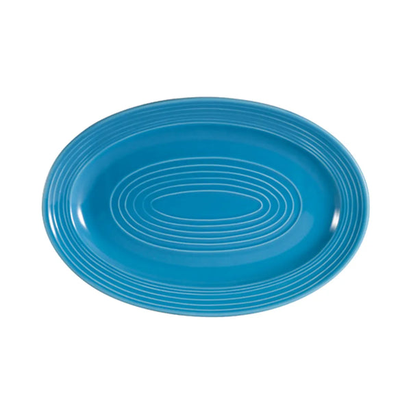 CAC China TG-34-PCK Oval Platter Peacock 9 5/8" Case of 24 Pcs