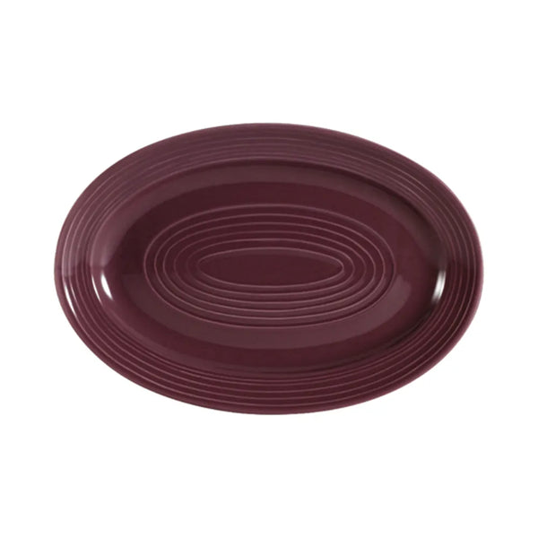 CAC China TG-34-PLM Oval Platter Plum 9 5/8" Case of 24 Pcs