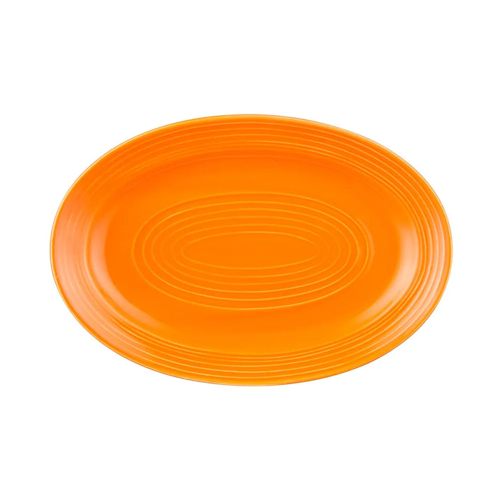 CAC China TG-34-TNG Oval Platter Tangerine 9 5/8" Case of 24 Pcs