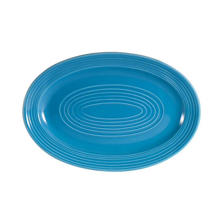 CAC China TG-51-PCK Oval Platter Peacock 15 3/4" Case of 12 Pcs