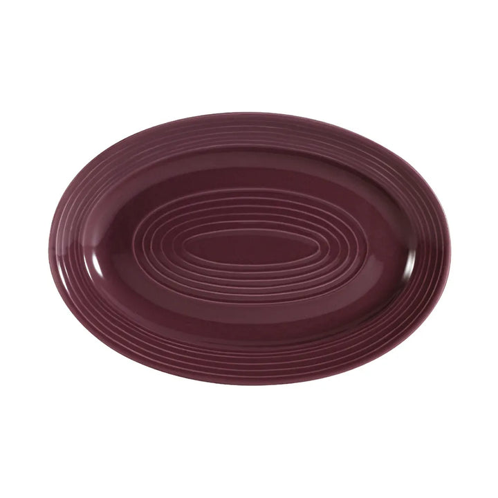 CAC China TG-51-PLM Oval Platter Plum 15 3/4" Case of 12 Pcs