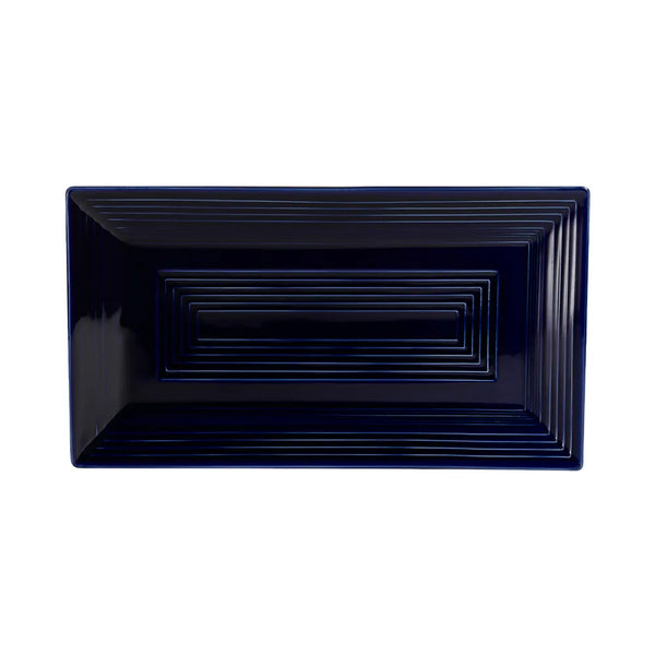 CAC China TG-RT13-CBU Rect. Platter Cobalt Blue 11 5/8" Case of 12 Pcs