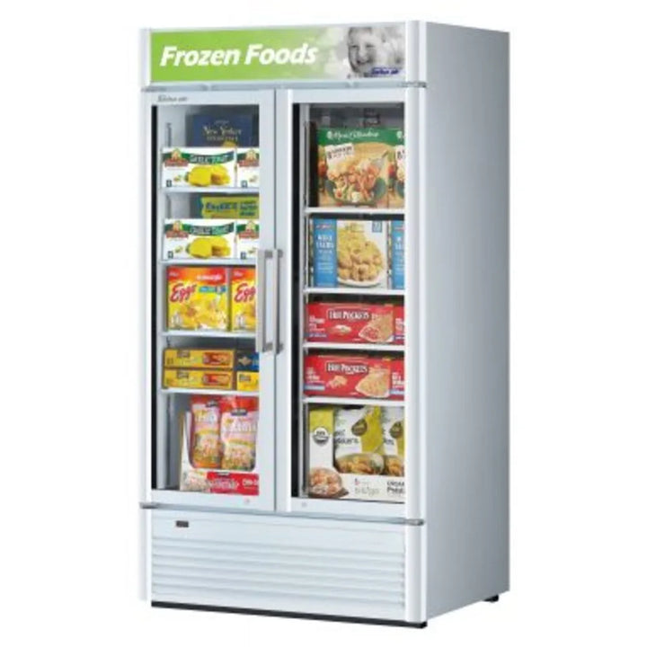 Turbo Air TGF-35SDH*-N 39-1/2" 2 Section Super Deluxe Glass Door Freezer, 30.94 cu. Ft., 115/60/1