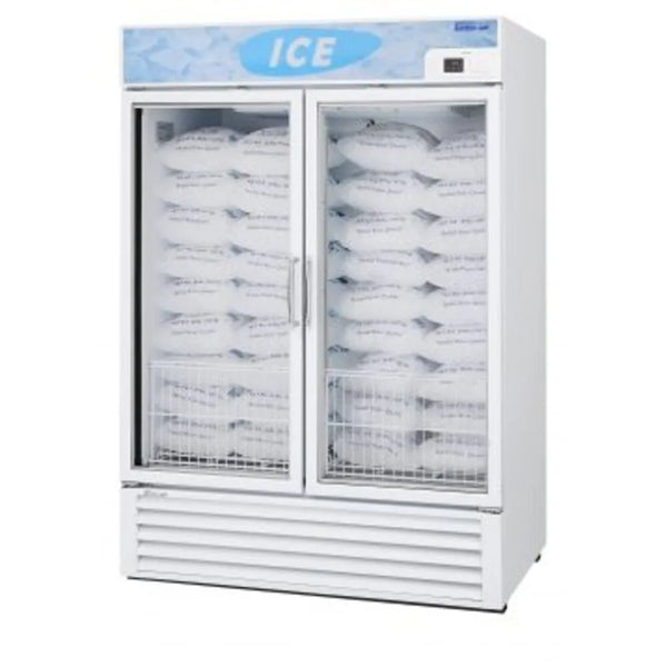 Turbo Air TGIM-49W-N 54" 2 Section Ice Merchandiser, 46.2 cu. Ft., 115/208-230/60/1