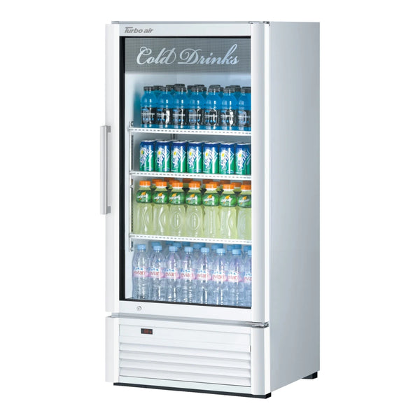 Turbo Air TGM-10SD*-N6 25.75" 1 Section Super Deluxe Glass Door Refrigerated Merchandiser, 8.12 cu. Ft., 115/60/1