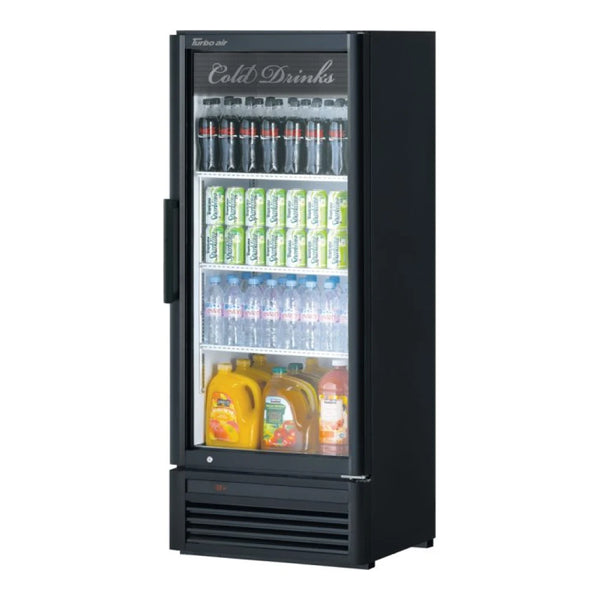 Turbo Air TGM-12SD*-N6 25.75" 1 Section Super Deluxe Glass Door Refrigerated Merchandiser, 10.19 cu. Ft., 115/60/1