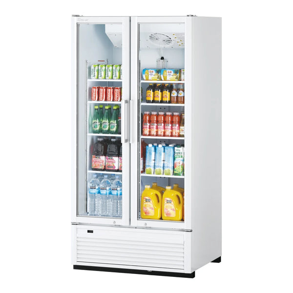 Turbo Air TGM-35SDH*-N 39-1/2" 2 Section Super Deluxe Glass Door Refrigerated Merchandiser, 31.7 cu. Ft., 115/60/1