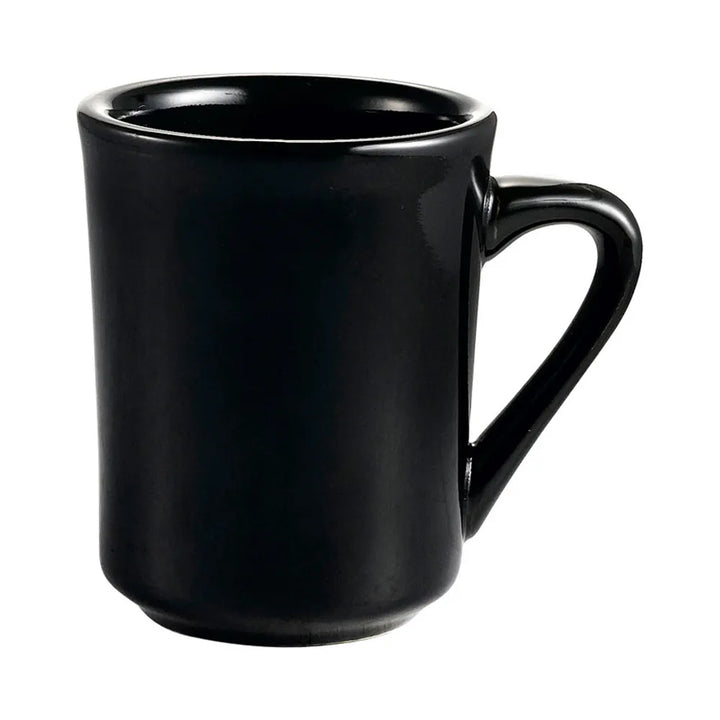 CAC China TM-8-BLK Tierra Mug Black 8oz 3 1/8" Case of 36 Pcs