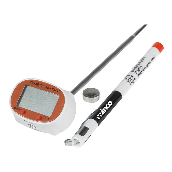 Winco TMT-DG2 Digital Thermometer, 1-3/16" LCD, 4-3/4" Probe, White