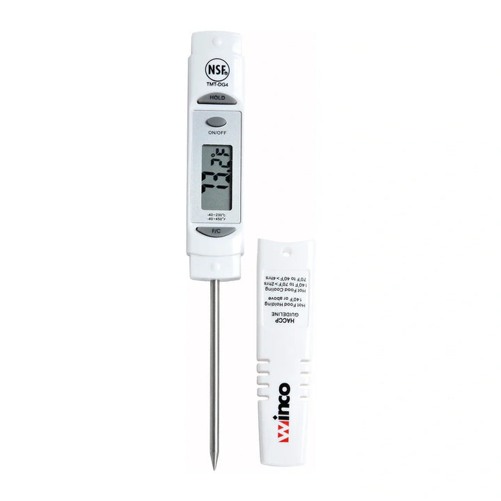 Winco TMT-DG4 Digital Thermometer, 1-1/4" LCD, 3-1/8" Probe, White