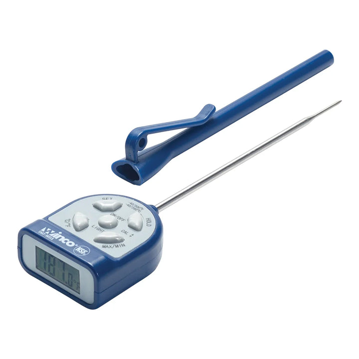 Winco TMT-WD3 Digital Pocket Thermometer, -40 to 500F, 1.5mm Dia Probe, Waterproof, NSF Certified