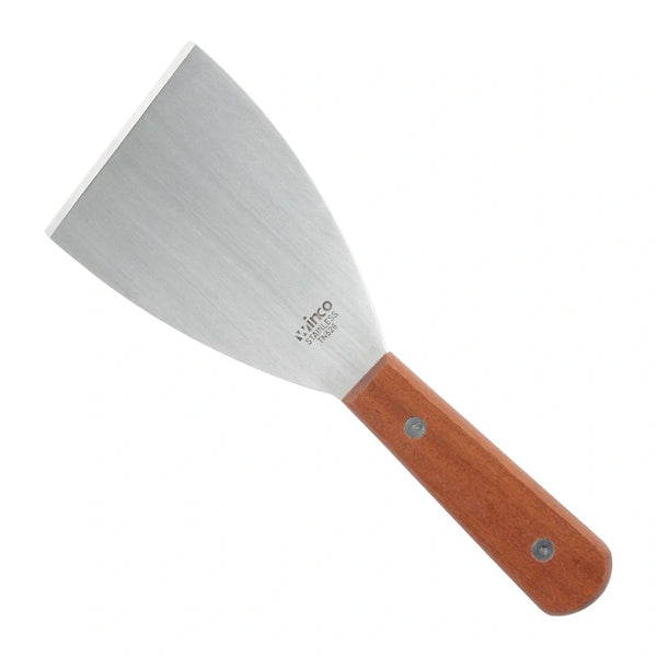 Winco TN526 Blade Scraper with Wooden Handle, 4-3/8" x 3"