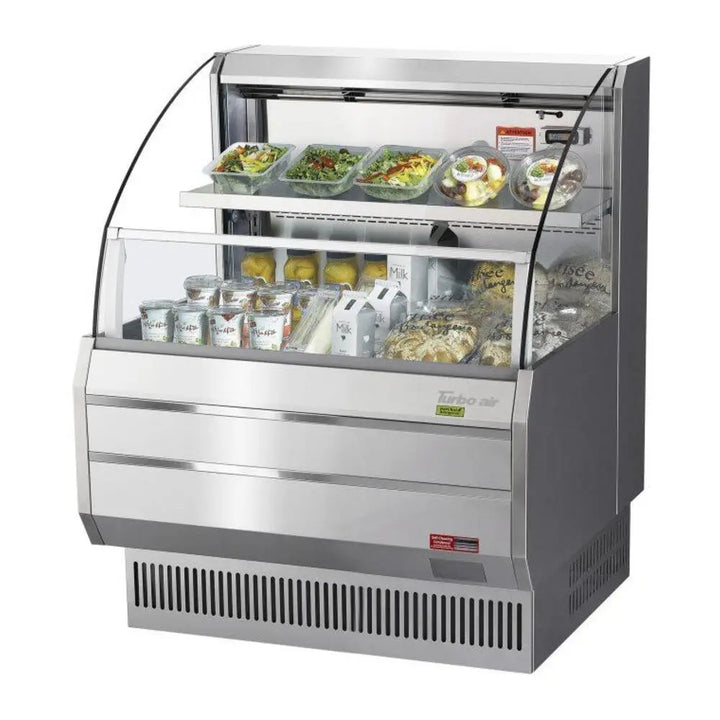 Turbo Air TOM-30LS-N 28-1/8" Horizontal Open Display Merchandiser, 5.1 cu. Ft., 115/60/1