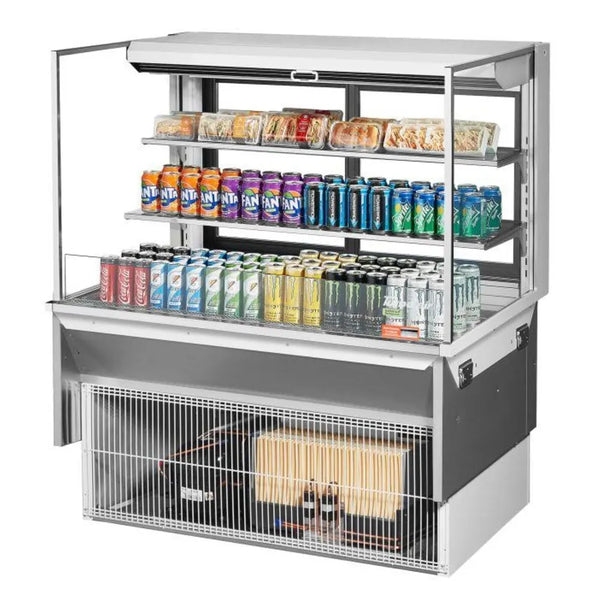 Turbo Air TOM-48L-UF-W(B)-2S-N 46-3/4" Horizontal Open Display Merchandiser, 10.2 cu. Ft., 115/60/1