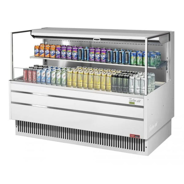 Turbo Air TOM-60L-UF-W(B)-2S-N 58-3/4" Horizontal Open Display Merchandiser, 13 cu. Ft., 115/60/1