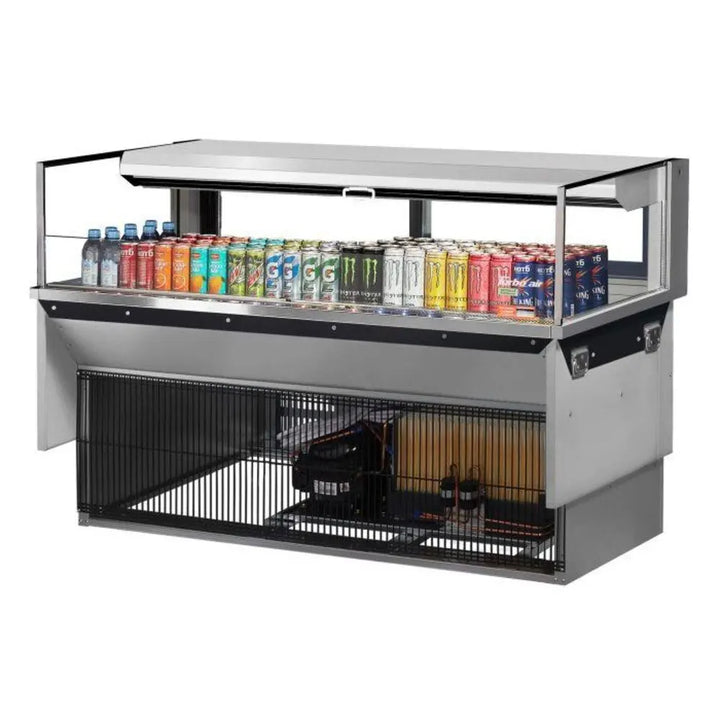 Turbo Air TOM-60L-UFD-S-1SI-N 59-7/8" Drop-In Horizontal Open Display Case, 8 cu. Ft., 115/60/1