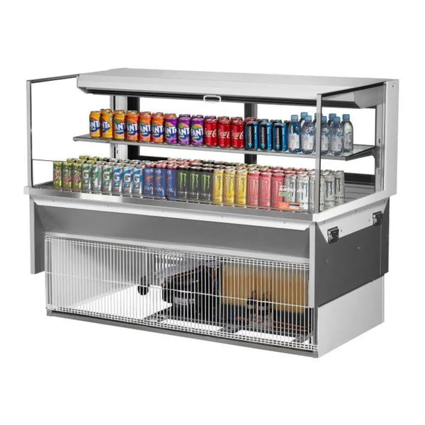 Turbo Air TOM-60L-UFD-W(B)-2SI-N 59-7/8" Drop-In Horizontal Open Display Case, 13 cu. Ft., 115/60/1