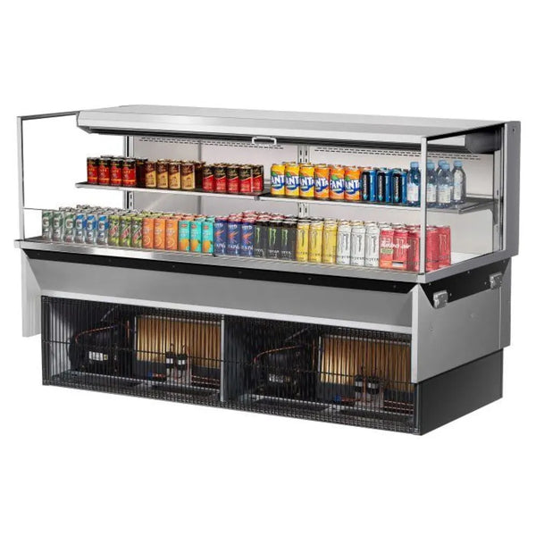 Turbo Air TOM-72L-UF-S-2SI-N 71-7/8" Drop-In Horizontal Open Display Case, 15.8 cu. Ft., 220/60/1