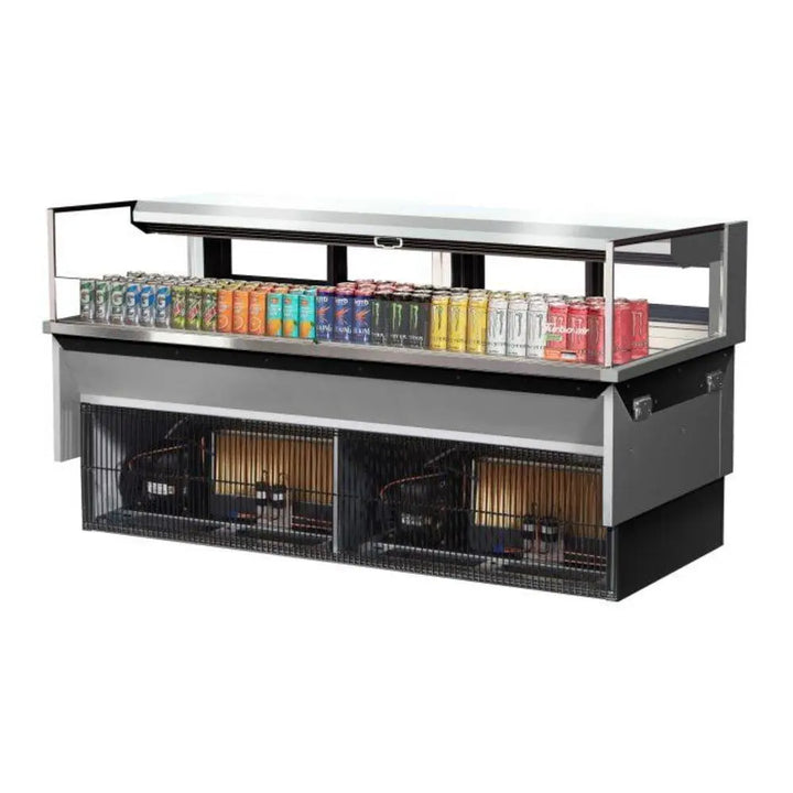 Turbo Air TOM-72L-UFD-S-1SI-N 71-7/8" Drop-In Horizontal Open Display Case, 9.7 cu. Ft., 220/60/1