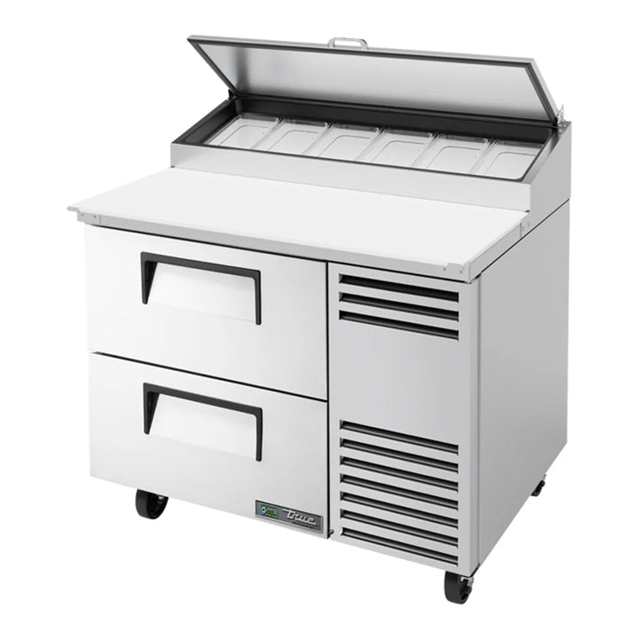 True TPP-AT-44D-2-HC 44 5/8" Refrigerated Pizza Prep Table with Two Drawers