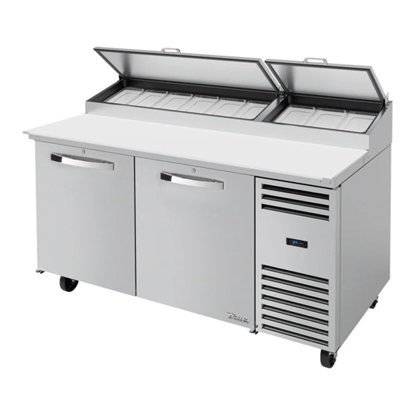 True TPP-AT-67-HC-SPEC3 Spec Series 67 3/8" Refrigerated Pizza Prep Table with Two Doors