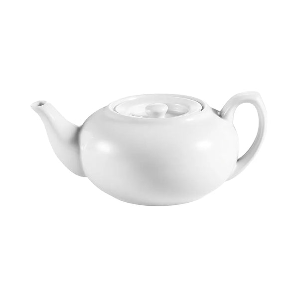 CAC China TPW-2 Teapot W/ Flat Lid 30oz 8" Case of 12 Pcs