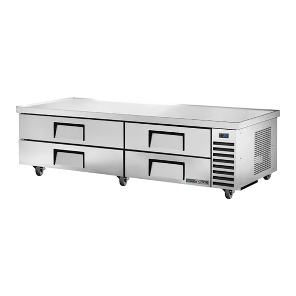 True TRCB-82-84-HC 84" Refrigerated Chef Base with 4 Drawers and 15/16" Overhang