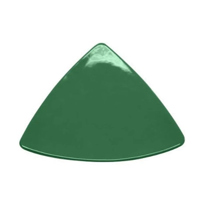 CAC China TRG-9-G Triangular Flat Plate Green 8 1/2" Case of 24 Pcs