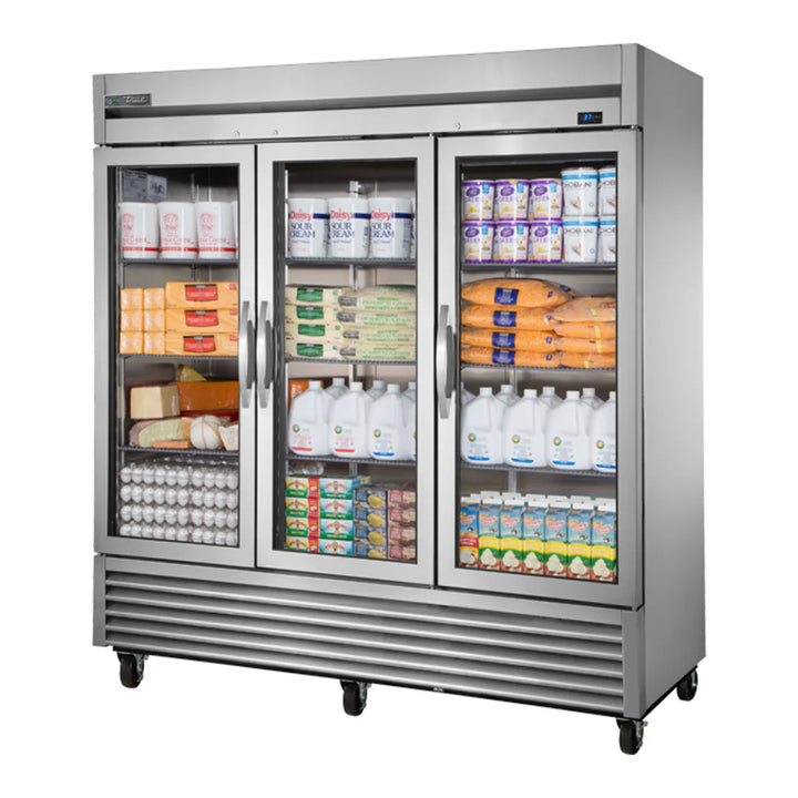 True TS-72G-HC-FGD01 Three Reach-in Section Refrigerator