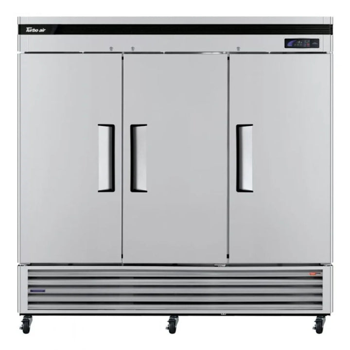 Turbo Air TSF-72SD-N 81.88" 3 Section Super Deluxe Reach-in Bottom Mount Freezer, 63.8 cu. Ft., 115/60/1