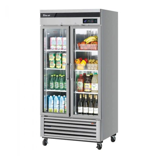 Turbo Air TSR-35GSD-N 39-1/2" 2 Section Super Deluxe Reach-in Bottom Mount Refrigerator, 29.19 cu. Ft., 115/60/1